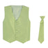 Lito Little Boys Apple Green Poly Silk Vest Necktie Special Occasion Set 2T-7 - SophiasStyle.com